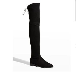 Stuart Weitzman Black Suede Lowland Boots